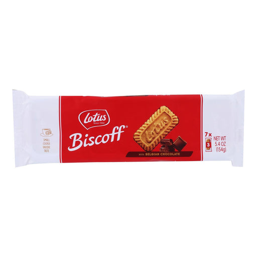 Biscoff Cookie Caramelized Biscuits With Belgian Chocolate  - Case Of 12 - 5.4 Oz Biskets Pantry 