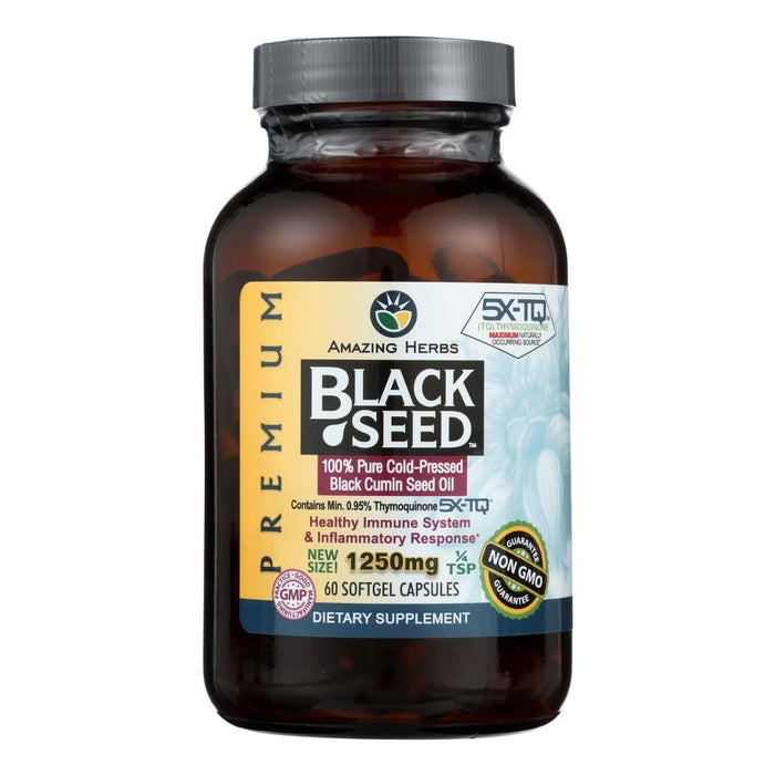Black Seed Oil - 1250 Mg - 60 Softgel Capsules Biskets Pantry 