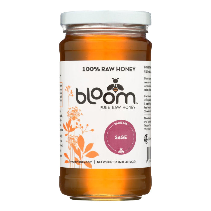 Bloom Honey - Honey - Sage - Case Of 6 - 16 Oz. Biskets Pantry 