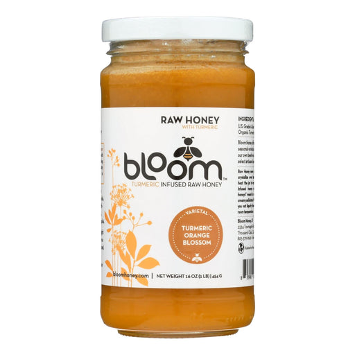 Bloom Honey - Honey - Turmeric Infused Orange Blossom - Case Of 6 - 16 Oz. Biskets Pantry 