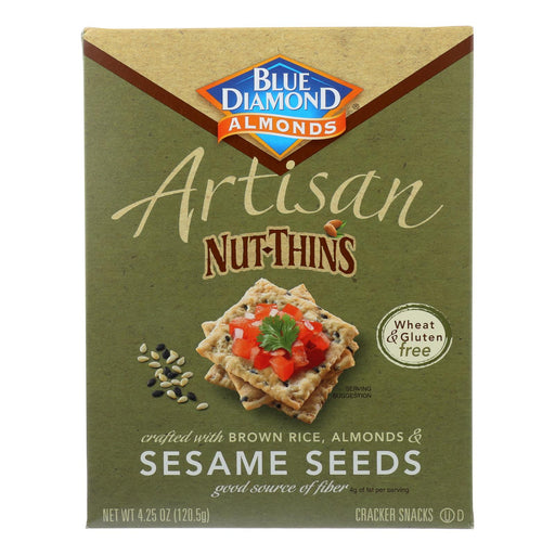 Blue Diamond - Artesion Nut Thins - Sesame Seed - Case Of 12 - 4.25 Oz. Biskets Pantry 