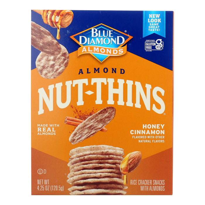 Blue Diamond - Nut Thin Crackers - Honey Cinnamon  - Case Of 12 - 4.25 Oz. Biskets Pantry 