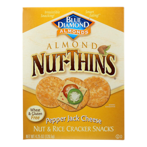 Blue Diamond - Nut Thin Crackers - Pepper Jack - Case Of 12 - 4.25 Oz. Biskets Pantry 