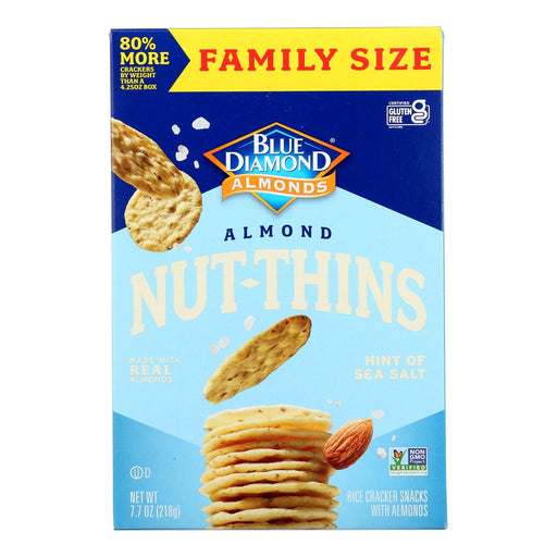 Blue Diamond - Nut Thins Hint Of Sea Salt - Case Of 6-7.7 Oz Biskets Pantry 