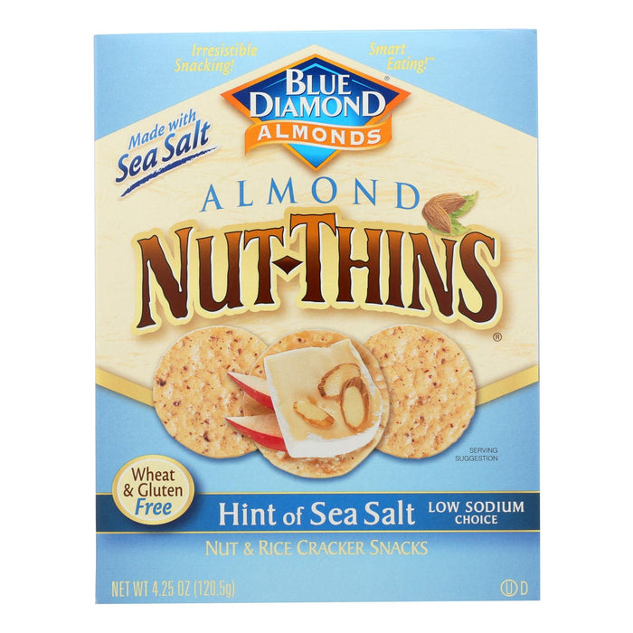 Blue Diamond - Nut Thins - Sea Salt - Case Of 12 - 4.25 Oz. Biskets Pantry 