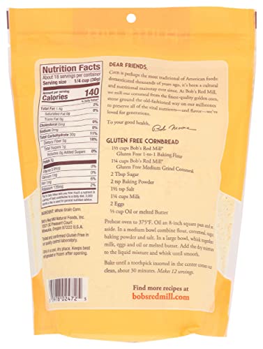 Bob's Red Mill - Cornmeal Gluten Free - Case Of 4 - 24 Oz Biskets Pantry 
