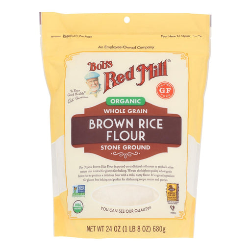 Bob's Red Mill - Flour Rice Brown - Case Of 4 - 24 Oz Biskets Pantry 