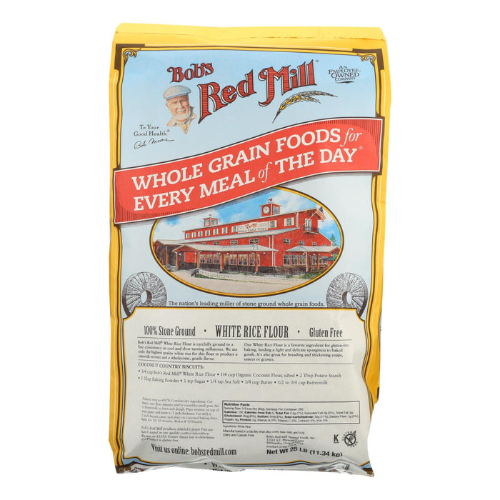 Bob's Red Mill - Flour White Rice - Case Of 25 Lbs. Biskets Pantry 