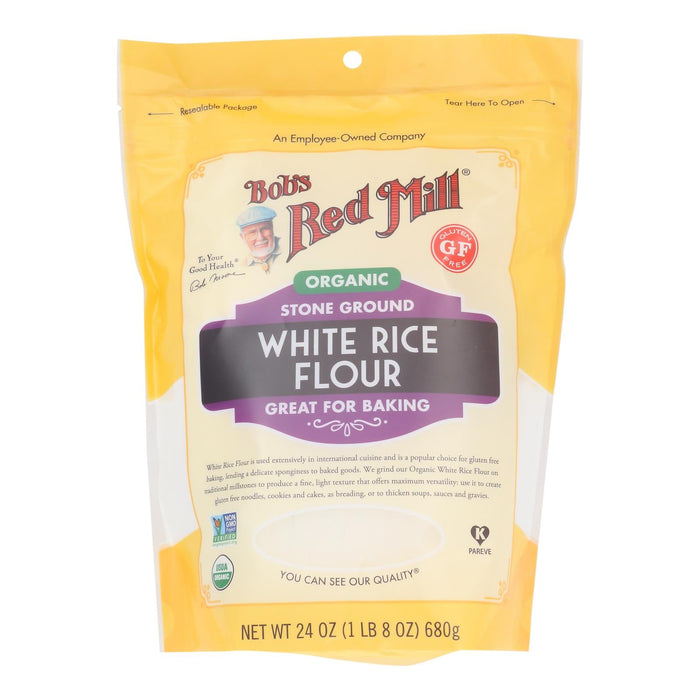 Bob's Red Mill - Flour White Rice - Case Of 4 - 24 Oz Biskets Pantry 