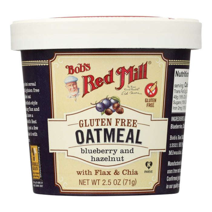Bob's Red Mill - Gluten Free Oatmeal Cup Blueberry And Hazelnut - 2.5 Oz - Case Of 12 Biskets Pantry 