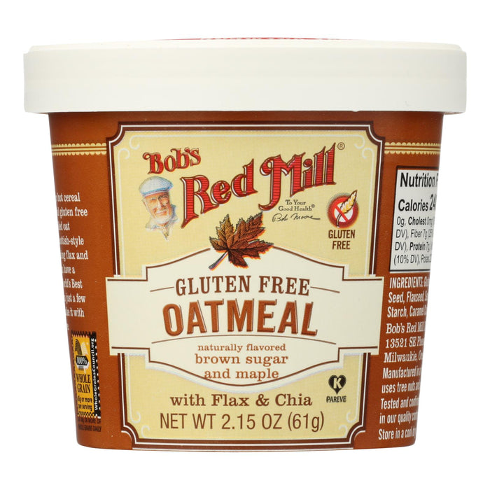 Bob's Red Mill - Gluten Free Oatmeal Cup Brown Sugar And Maple - 2.15 Oz - Case Of 12 Biskets Pantry 