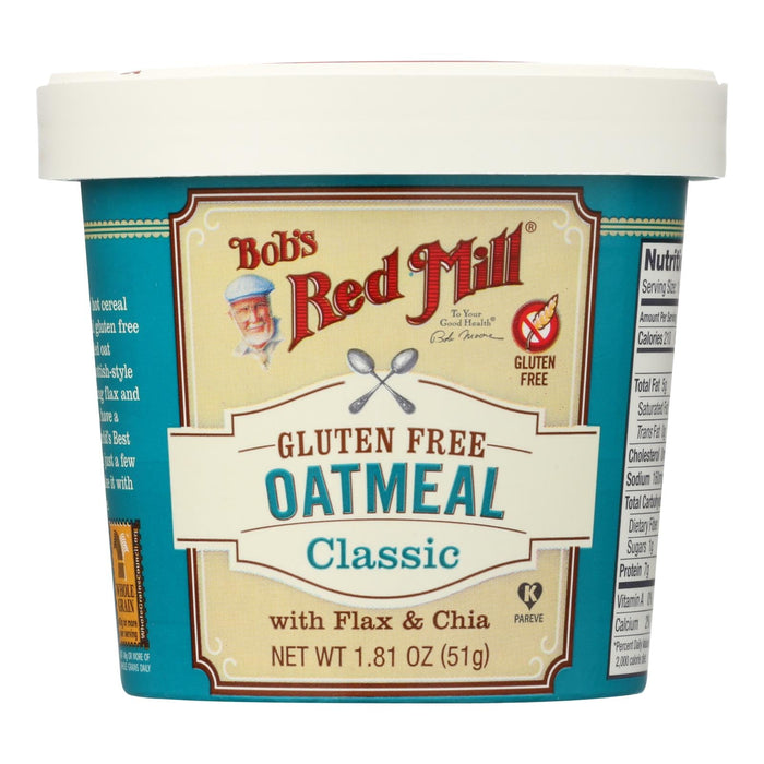 Bob's Red Mill - Gluten Free Oatmeal Cup Classic With Flax/chia - 1.81 Oz - Case Of 12 Biskets Pantry 