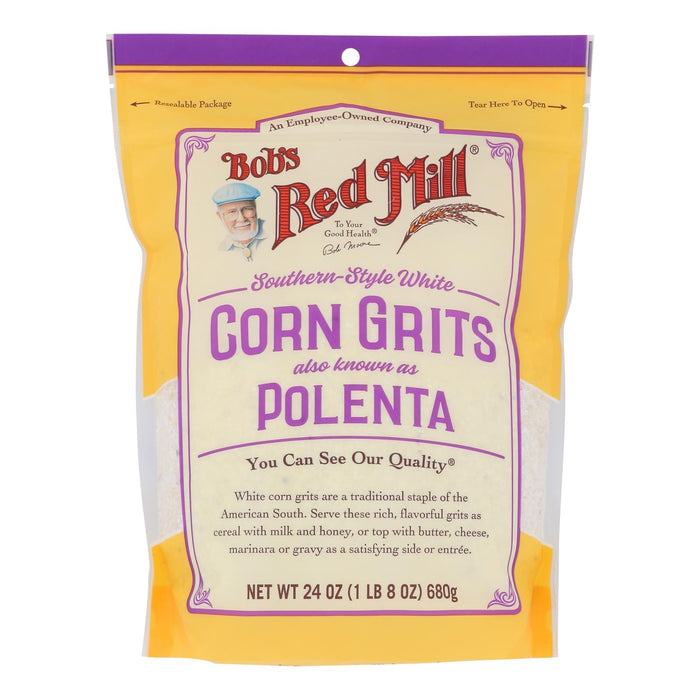 Bob's Red Mill - Grits White Corn - Case Of 4 - 24 Oz Biskets Pantry 