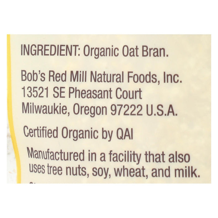 Bob's Red Mill - Oat Bran - Organic High Fiber Hot Cereal - Case Of 4 - 18 Oz. Biskets Pantry 