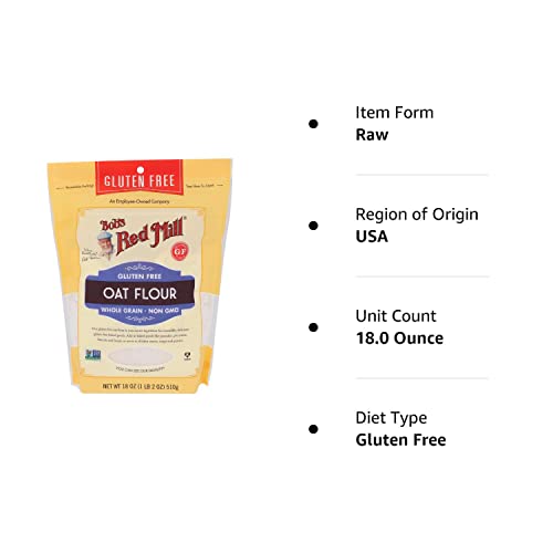 Bob's Red Mill - Oat Flour Gluten Free - Case Of 4-18 Oz Biskets Pantry 
