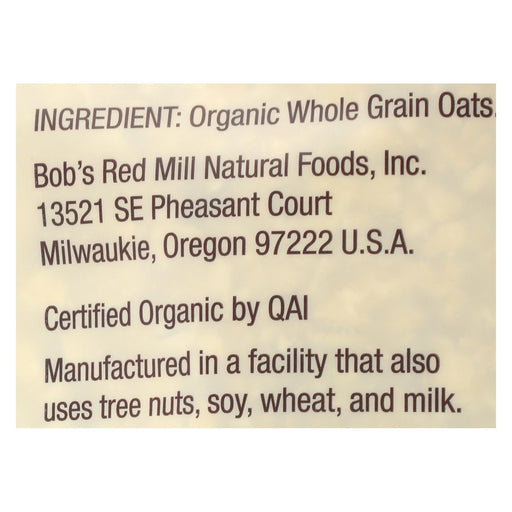 Bob's Red Mill - Oats - Organic Quick Cooking Rolled Oats - Whole Grain - Case Of 4 - 32 Oz. Biskets Pantry 