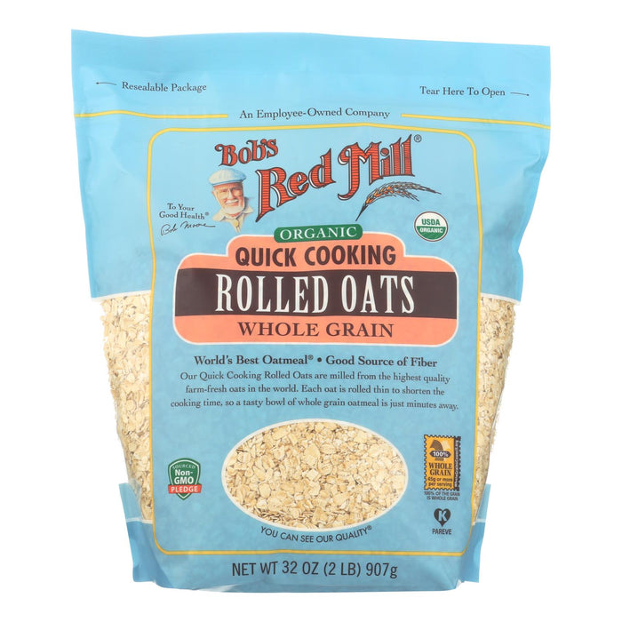 Bob's Red Mill - Oats - Organic Quick Cooking Rolled Oats - Whole Grain - Case Of 4 - 32 Oz. Biskets Pantry 