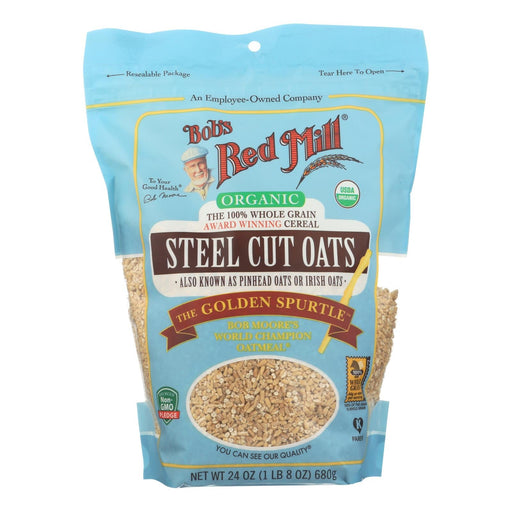 Bob's Red Mill - Oats - Organic Steel Cut Oats - Case Of 4 - 24 Oz. Biskets Pantry 