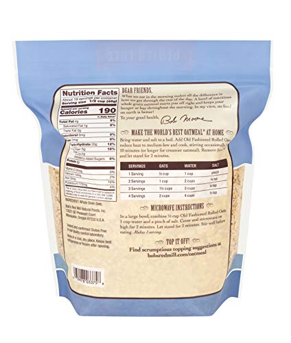 Bob's Red Mill - Old Fashioned Rolled Oats - Gluten Free - Case Of 4-32 Oz. Biskets Pantry 