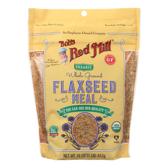 Bob's Red Mill - Organic Flaxseed Meal - Brown - Case Of 4 - 16 Oz Biskets Pantry 