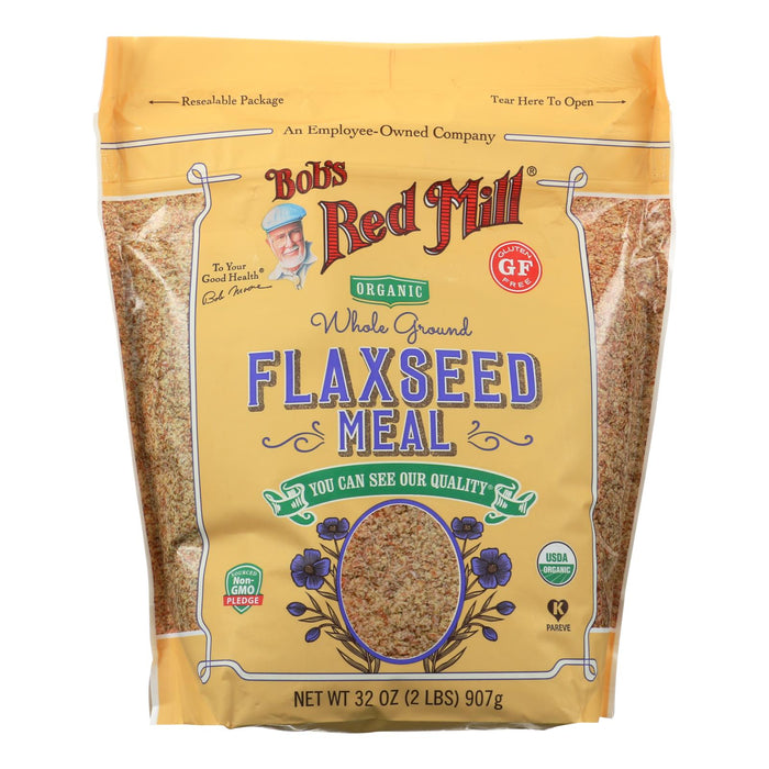 Bob's Red Mill - Organic Flaxseed Meal - Brown - Case Of 4 - 32 Oz Biskets Pantry 