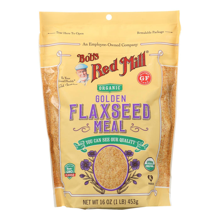 Bob's Red Mill - Organic Flaxseed Meal - Golden - Case Of 4 - 16 Oz Biskets Pantry 