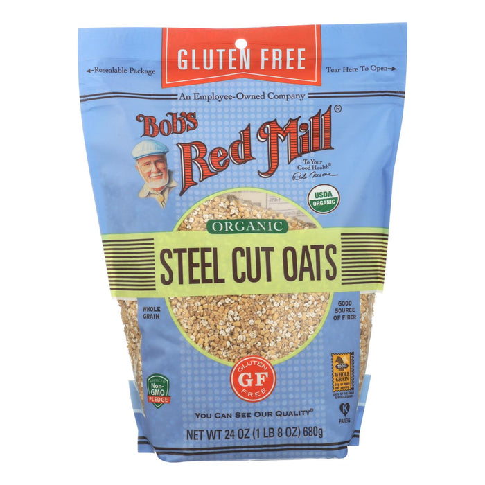 Bob's Red Mill - Organic Steel Cut Oats - Gluten Free - Case Of 4-24 Oz Biskets Pantry 