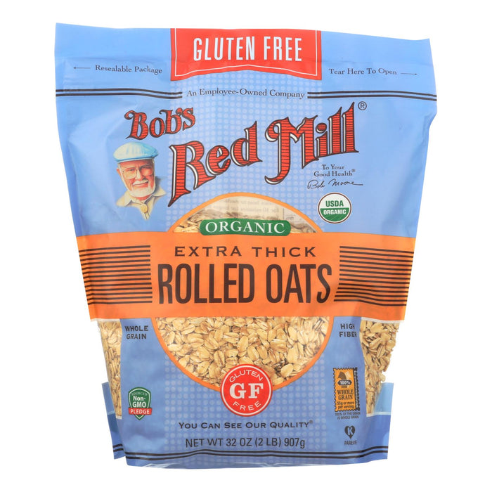 Bob's Red Mill - Organic Thick Rolled Oats - Gluten Free - Case Of 4-32 Oz Biskets Pantry 