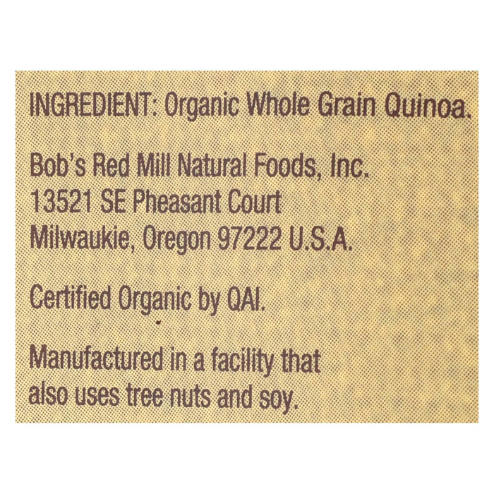Bob's Red Mill Organic Whole Grain Quinoa - Case Of 4 - 26 Oz Biskets Pantry 