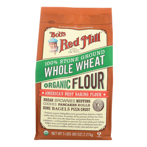 Bob's Red Mill - Organic Whole Wheat Flour - 5 Lb - Case Of 4 Biskets Pantry 