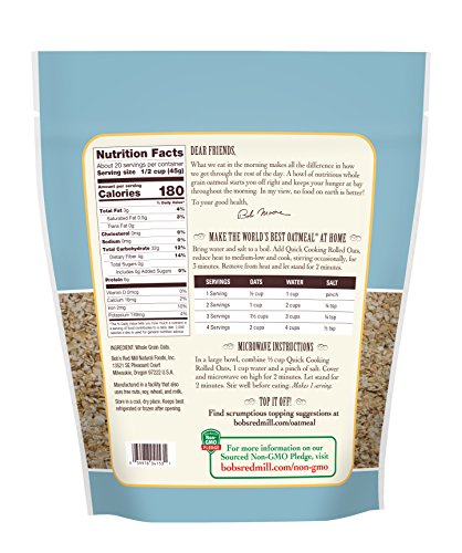 Bob's Red Mill - Quick Cooking Rolled Oats - Case Of 4-32 Oz. Biskets Pantry 