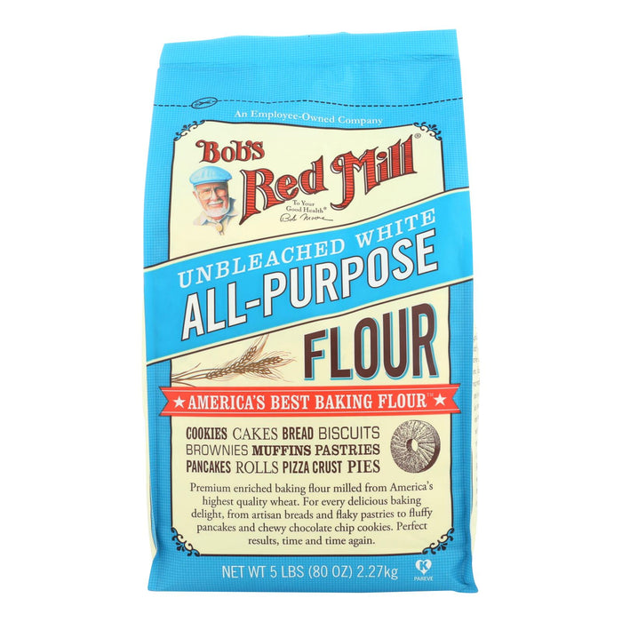 Bob's Red Mill - Unbleached White All-purpose Baking Flour - 5 Lb - Case Of 4 Biskets Pantry 