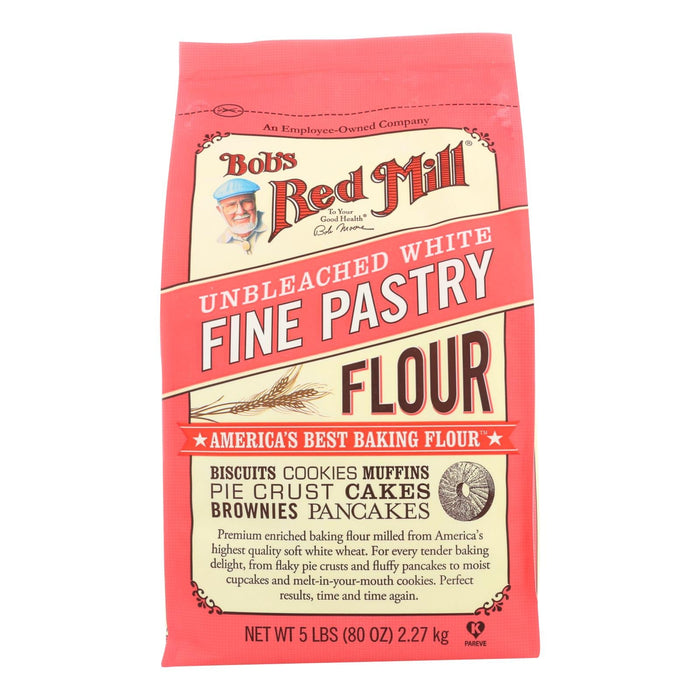 Bob's Red Mill - Unbleached White Fine Pastry Flour - 5 Lb - Case Of 4 Biskets Pantry 