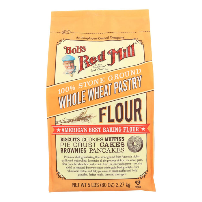 Bob's Red Mill - Whole Wheat Pastry Flour - 5 Lb - Case Of 4 Biskets Pantry 