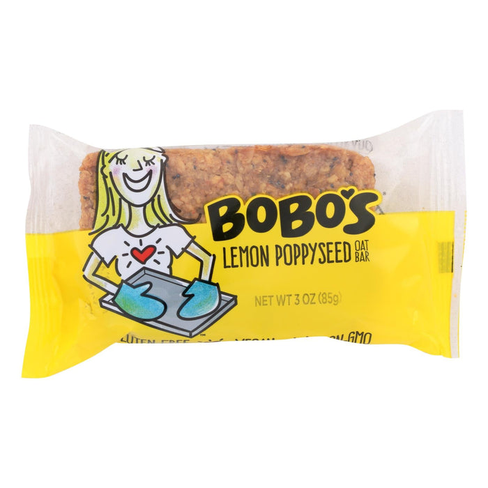 Bobo's Oat Bars - All Natural - Gluten Free - Lemon Poppyseed - 3 Oz Bars - Case Of 12 Biskets Pantry 