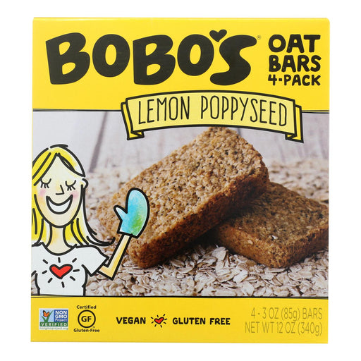 Bobo's Oat Bars - Oat Bar - Lemon Poppyseed - Case Of 6 - 4 Pk Biskets Pantry 