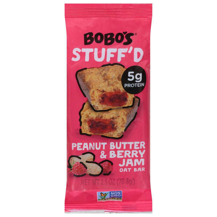 Bobo's Oat Bars - Oat Bar Stuffed Pbtr&bry - Case Of 12-2.5 Oz Biskets Pantry 