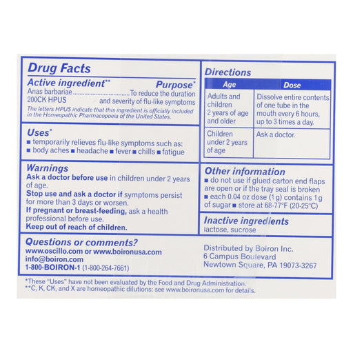 Boiron - Oscillococcinum - 12 Doses Biskets Pantry 