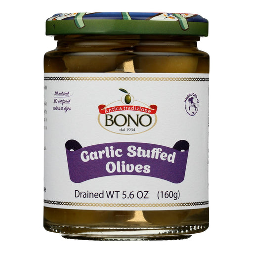 Bono - Olives Garlic Stuffed - Case Of 6-5.6 Oz Biskets Pantry 