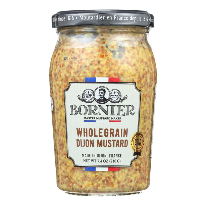 Bornier - Mustard - Whole Grain - Case Of 6 - 7.4 Oz. Biskets Pantry 