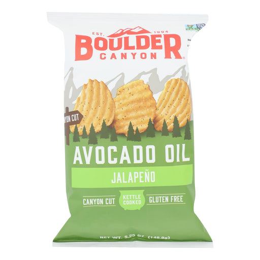 Boulder Canyon - Kettle Chips - Avocado Oil Jalapeno - Case Of 12 - 5.25 Oz. Biskets Pantry 