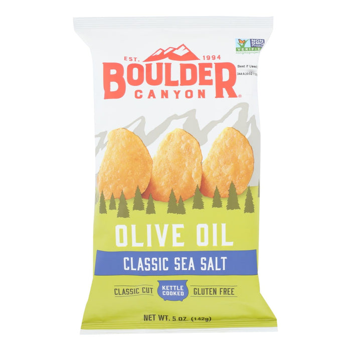 Boulder Canyon - Kettle Chips - Olive Oil - Case Of 12 - 5 Oz. Biskets Pantry 