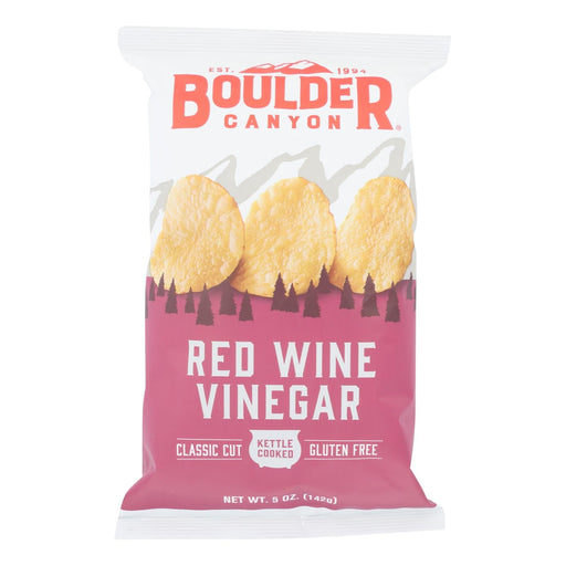 Boulder Canyon - Kettle Chips - Red Wine Vinegar - Case Of 12 - 5 Oz. Biskets Pantry 
