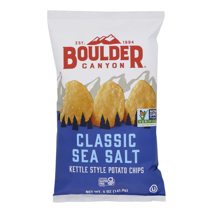 Boulder Canyon - Totally Natural Potato Chips - Case Of 12 - 5 Oz. Biskets Pantry 