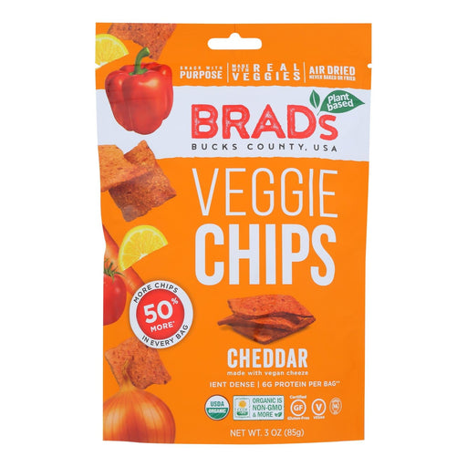 Brad's Plant Based - Raw Chips - Cheddar - Case Of 12 - 3 Oz. Biskets Pantry 