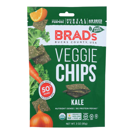 Brad's Plant Based - Raw Chips - Kale - Case Of 12 - 3 Oz. Biskets Pantry 