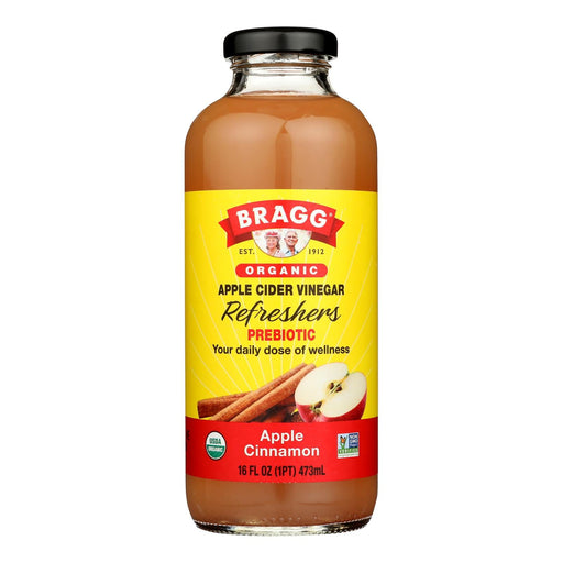 Bragg - Apple Cider Vinegar Apple Cinnamon Refresh - Case Of 12-16 Fz Biskets Pantry 