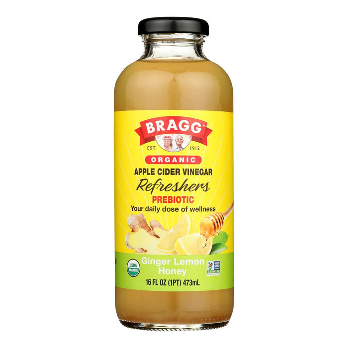 Bragg - Apple Cider Vinegar Ginger Lemon Honey Refresh - Case Of 12-16 Fz Biskets Pantry 