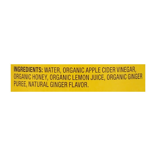 Bragg - Apple Cider Vinegar Ginger Lemon Honey Refresh - Case Of 12-16 Fz Biskets Pantry 