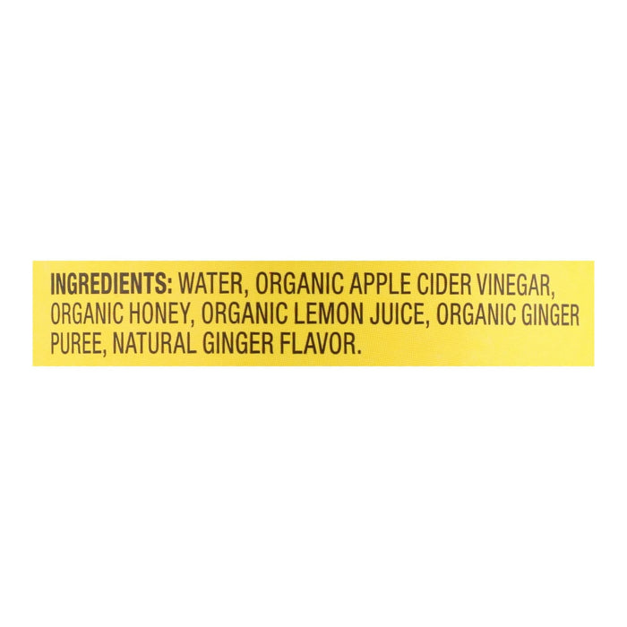 Bragg - Apple Cider Vinegar Ginger Lemon Honey Refresh - Case Of 12-16 Fz Biskets Pantry 